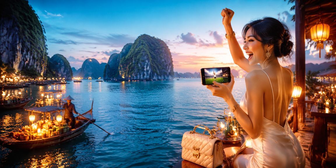 Người dùng tại Hạ Long trải nghiệm giải trí và theo dõi cá cược thể thao buổi tối