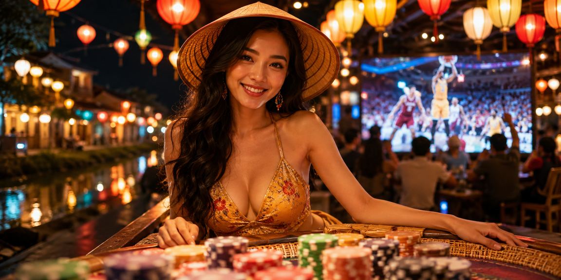 Người dùng tại Hội An theo dõi kết quả bóng rổ trên ứng dụng di động